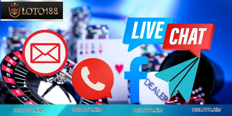 Đa dạng kênh liên hệ 188LOTO giúp người chơi dễ dàng nhận hỗ trợ từ nhà cái